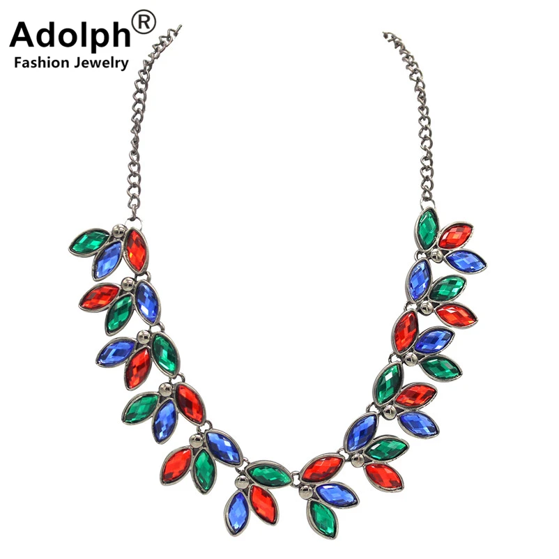 

ADOLPH Star Jewelry Rhinestone Classic Stone Choker Bib Necklace Big Statement Maxi Chunky Neckalces Bijoux Female Hot New