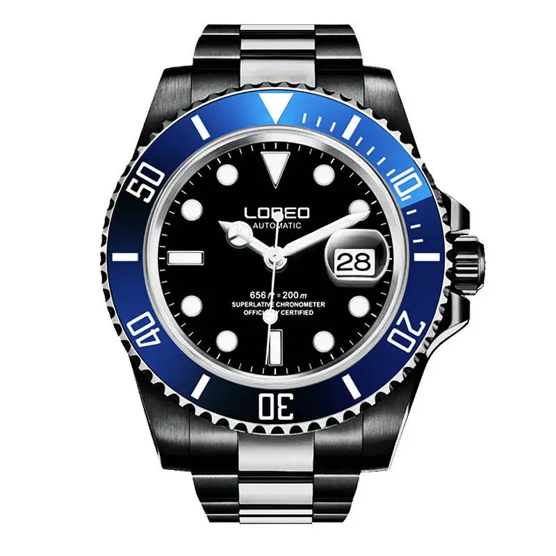 

LOREO 9201 Germany 200M archetype of diver's watch automatic self-wind luminous waterproof 200M diver watch sapphire diamond
