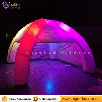 

Free shipping LED lighting 5x5 M inflatable marquee tent with 4 legs for outdoor event high quality advertising tent toy tent