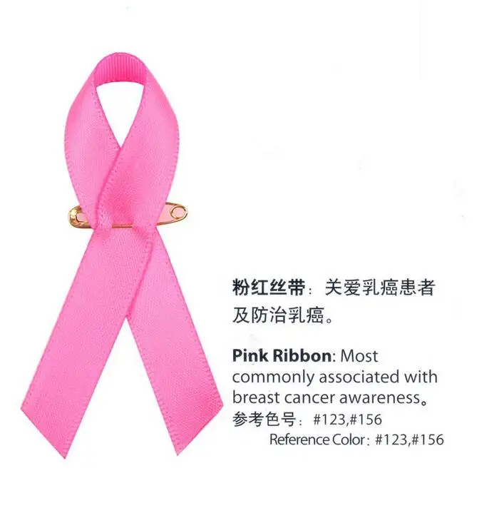 Octobre Rose 100 PièCes Broche Ruban Rose Sensibilisation Au Cancer Du