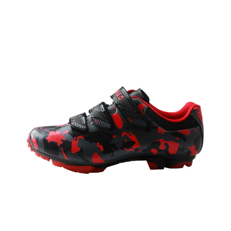TIEBAO новая обувь для горного велосипеда уличная гоночная обувь для горного велоспорта профессиональные мужские MTB велосипедные туфли SPD Cleat велосипедная обувь S1719 - Цвет: Red