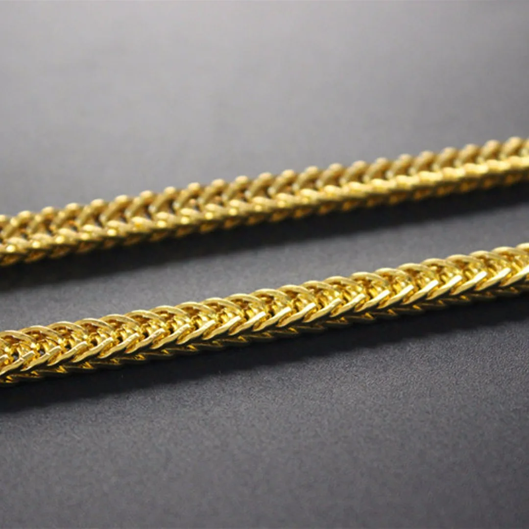 Мужская Золотая цепочка-змейка, Классическая винтажная длинная цепочка, ожерелье для женщин, сделай сам, ожерелье в стиле хип-хоп, аксессуары для изготовления ювелирных изделий