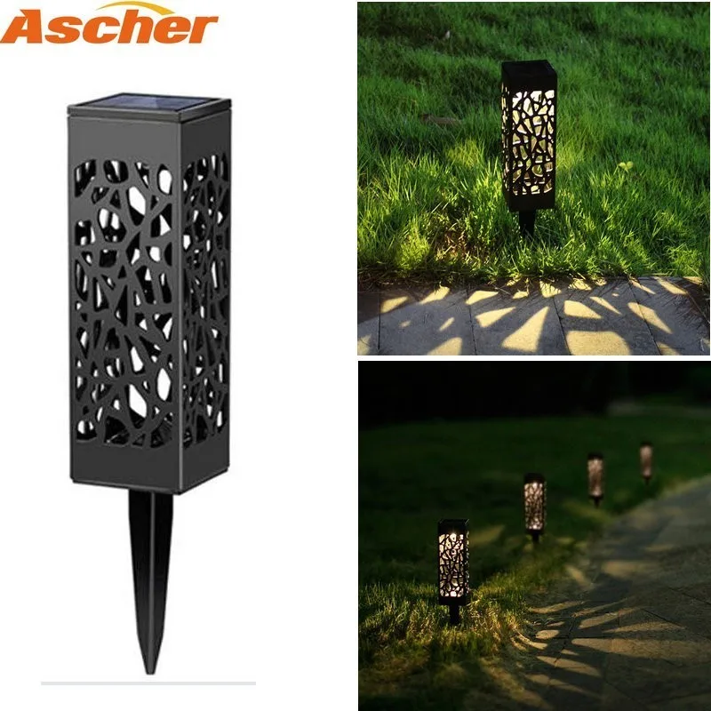 

Ascher 4Pc LED Solar Light Garden Pathway Driveway Lawn Ground Lamp Landscape Yard Waterproof Warm White Home Outdoor Decoration
