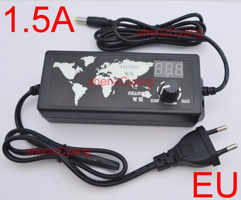 

1PCS adjustable 3V-24V adapter with display screen of voltage3V/4.5V/5V/6V /9V /13.5V/15V 18 -24V 1.5A 36W power supply adatper