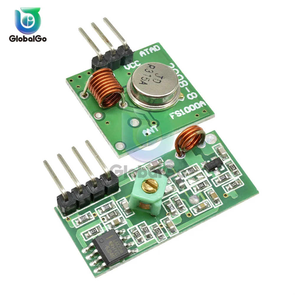 2pcs 315M Wireless Transmitter Module Transmitter 315 Frequency Radio Receiver Board Anti-theft Alarm Regeneration Module