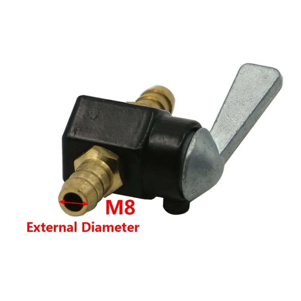 

8mm Switch Universal Fits Motorcycle ATV Scooter in Line in-line Fuel Petrol Tap