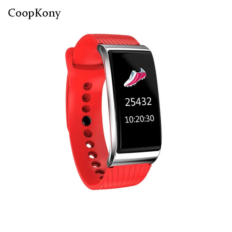 

Coopkony Smart Wristband Fitness Tracker Bracelet Big Touch Screen OLED Message Heart Rate Time Smartband For Xiaomi Apple band