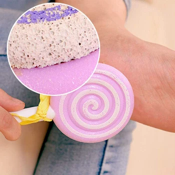 

Cute Lollipop Foot Clean Scrubber Hard Skin Callus Remover Scrub Pumice Grinding Stone Feet Exfoliate Pedicure Tool