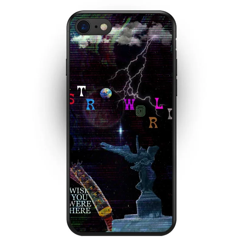 Чехол для телефона с изображением Трэвиса Скотта для Apple iPhone X, 6, 6 s, 7, 8 Plus, мягкий силиконовый черный чехол для iPhone XS Max, чехол - Цвет: TPU