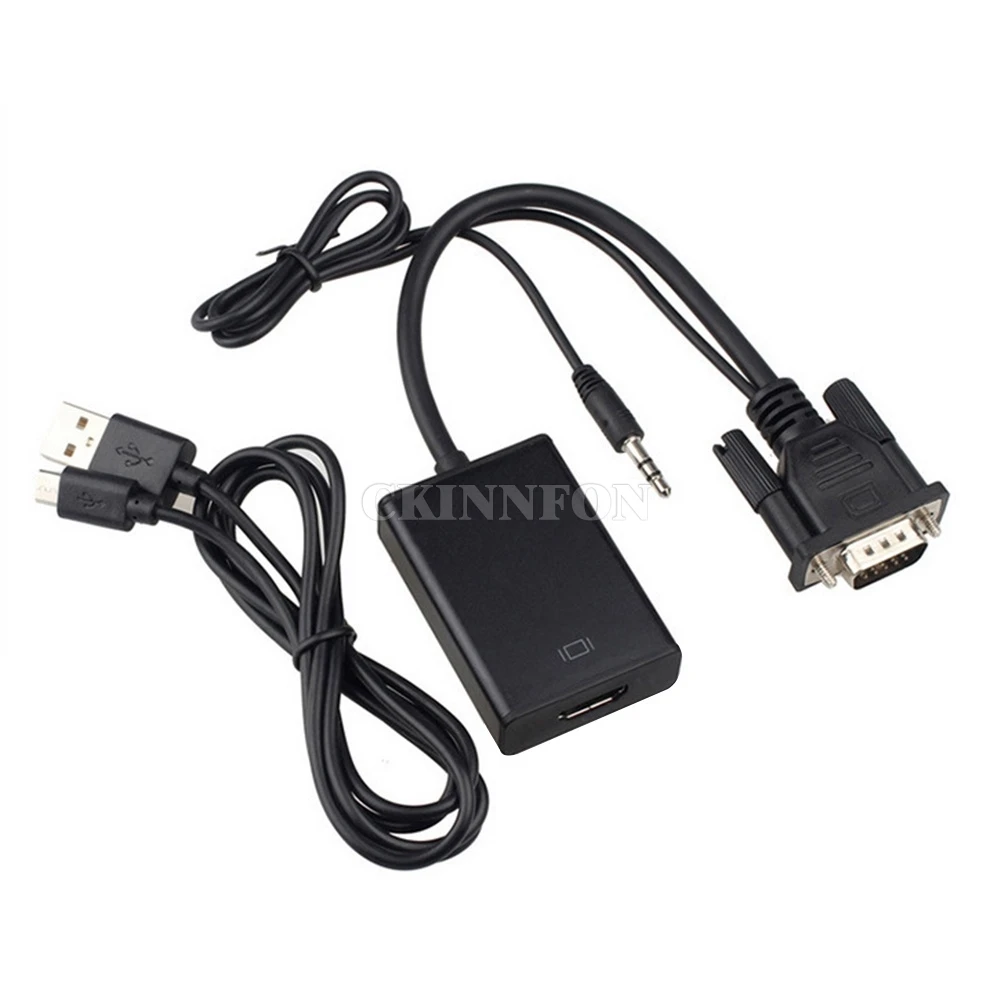 

DHL 20pcs VGA TO HDMI Audio Video Adapter Cable Converter Cable