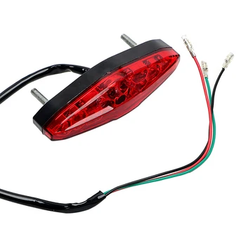 

3000K Flash Reverse Red Indicator 15Led License plate Signal Tail Light Stop Lamp.ATV 12V Motorcycle Rear Edge