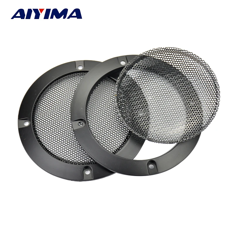 Aiyima 2pcs 4 inch speaker Metal circle grille For 4 inch Round Speaker