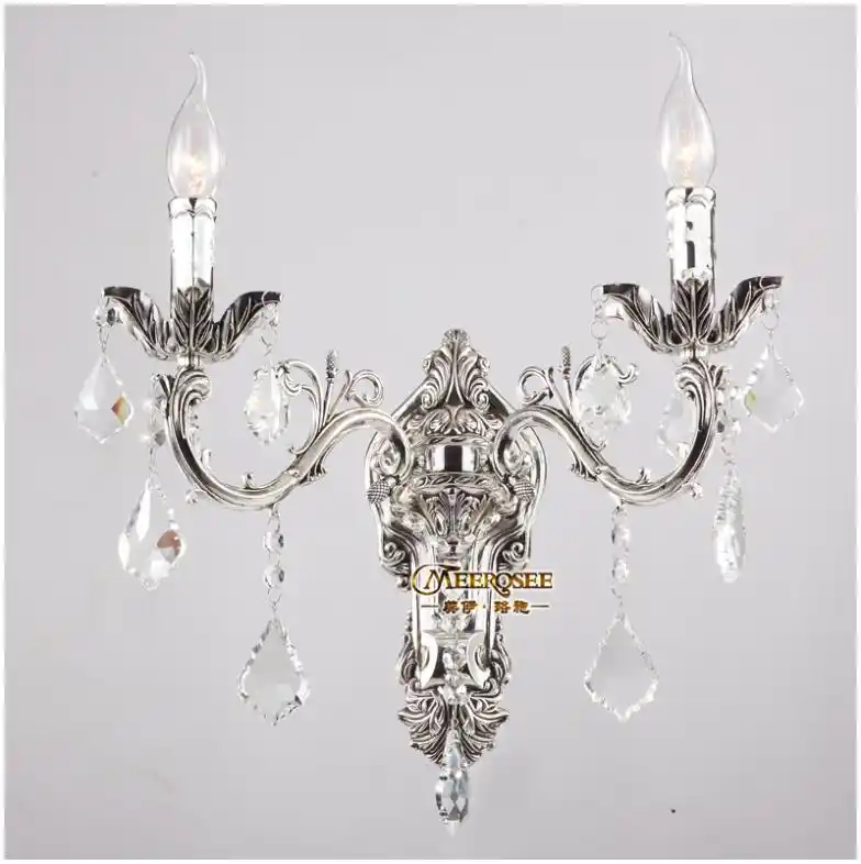 Clic Golden Crystal Wall Light Fixture Silver Sconces Lamp Light Fixture Silver Wall Sconces Lamp