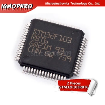 

2PCS STM32F103RBT6 LQFP64 STM32F103 QFP64 QFP ARM new and original IC