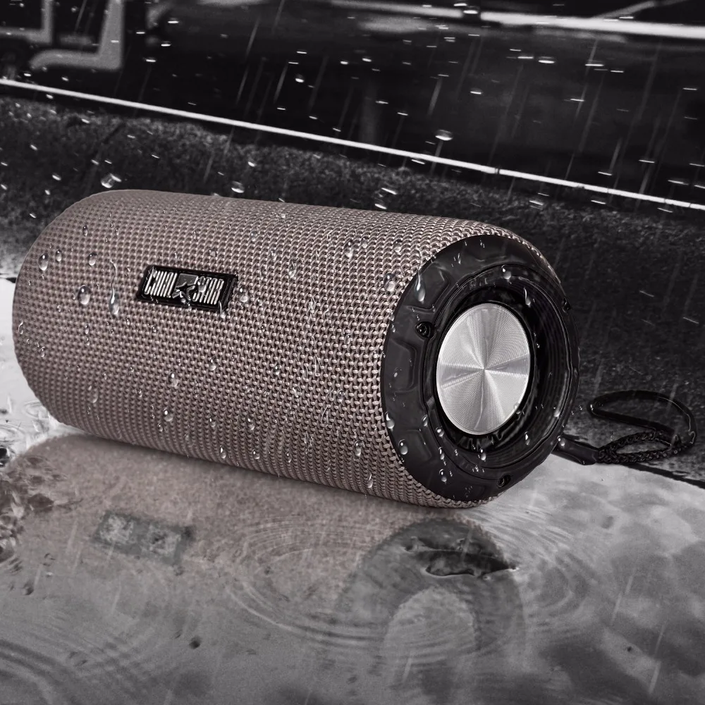 Portable Bass Speaker Waterproof M2 Gray Wireless Hand Speakers Outdoor