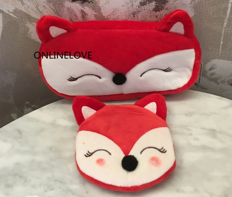 

2Sizes, New Cute Red FOX Animal Gift Key chain Plush Kid's Coin Purse , Coin Wallet Pouch BAG , Mini Pendant Bags Pouch
