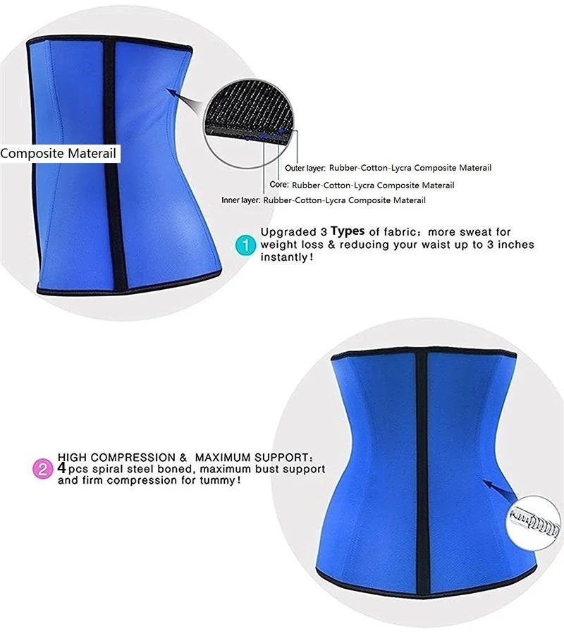 NINGMI Plus size S-6XL Mens Waist Trainer Hot Body Shaper Rubber Latex Corset Belly Band Strap Shapewears Weight Loss Slim Belts (19)