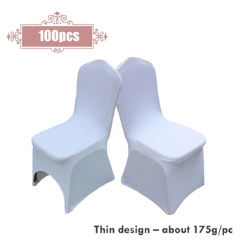 

100pcs/lot Polyester Spandex Stretch Chair Covers For Wedding Party Banquet Hotel Dinning Celebration Ceremony Decoration
