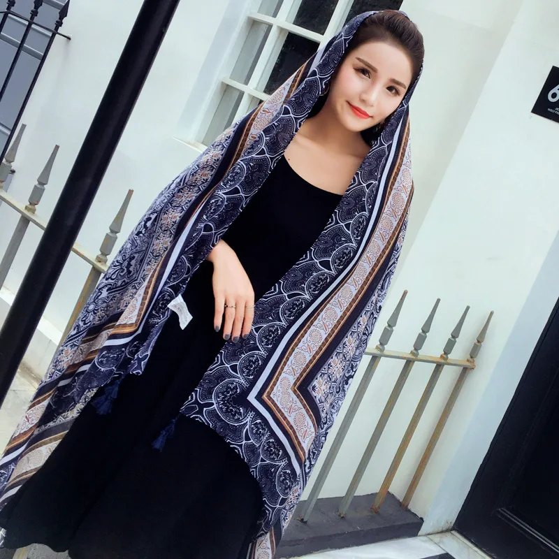 Серый Foulard Femme Осень Зима Женский снуд Пашмина вуаль хлопковые шарфы шаль шарф палантины женский шарф-пончо и накидки палантин - Цвет: Серый