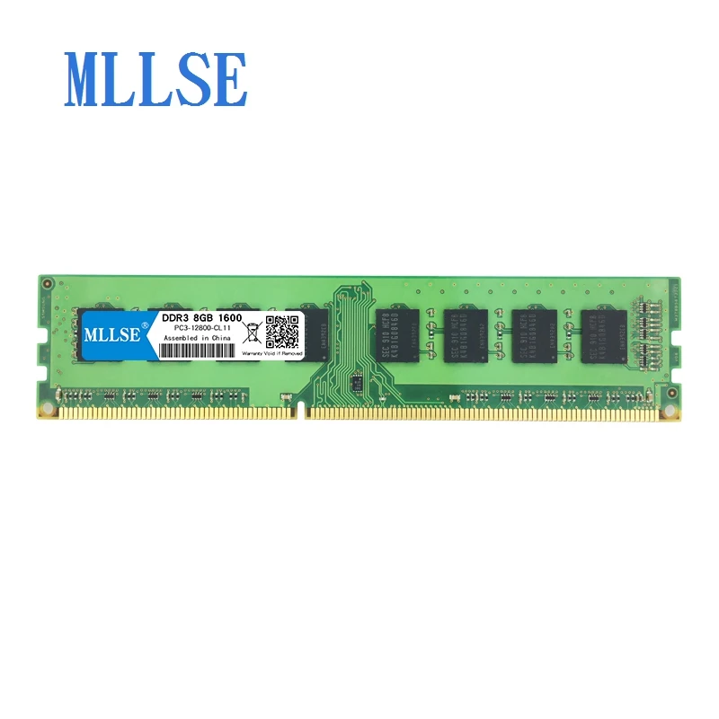 Mllse ПК DIMM ram DDR3 8 Гб 1600 МГц 1,5 в память для настольных PC3-12800S 240pin не ECC компьютер PC ram memoria