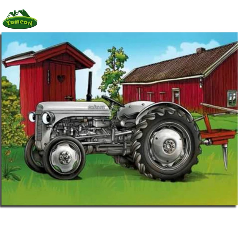 Country Farm Tractor DIY Diamond Painting Home Decoration Rhinestone