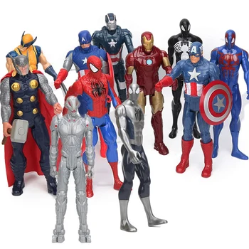 

Marvel 30CM The Avengers Endgame Superhero Figure Thor Captain America Wolverine Spider Man Iron Man Collectible Model Dolls Toy