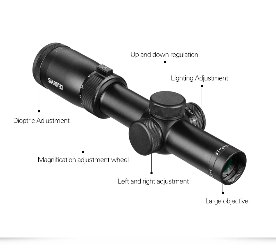 Swarovskl 1-6X24 полноразмерный красный Mil Dot оптические прицелы стекло гравированное сетка стрельба прицел коллиматор