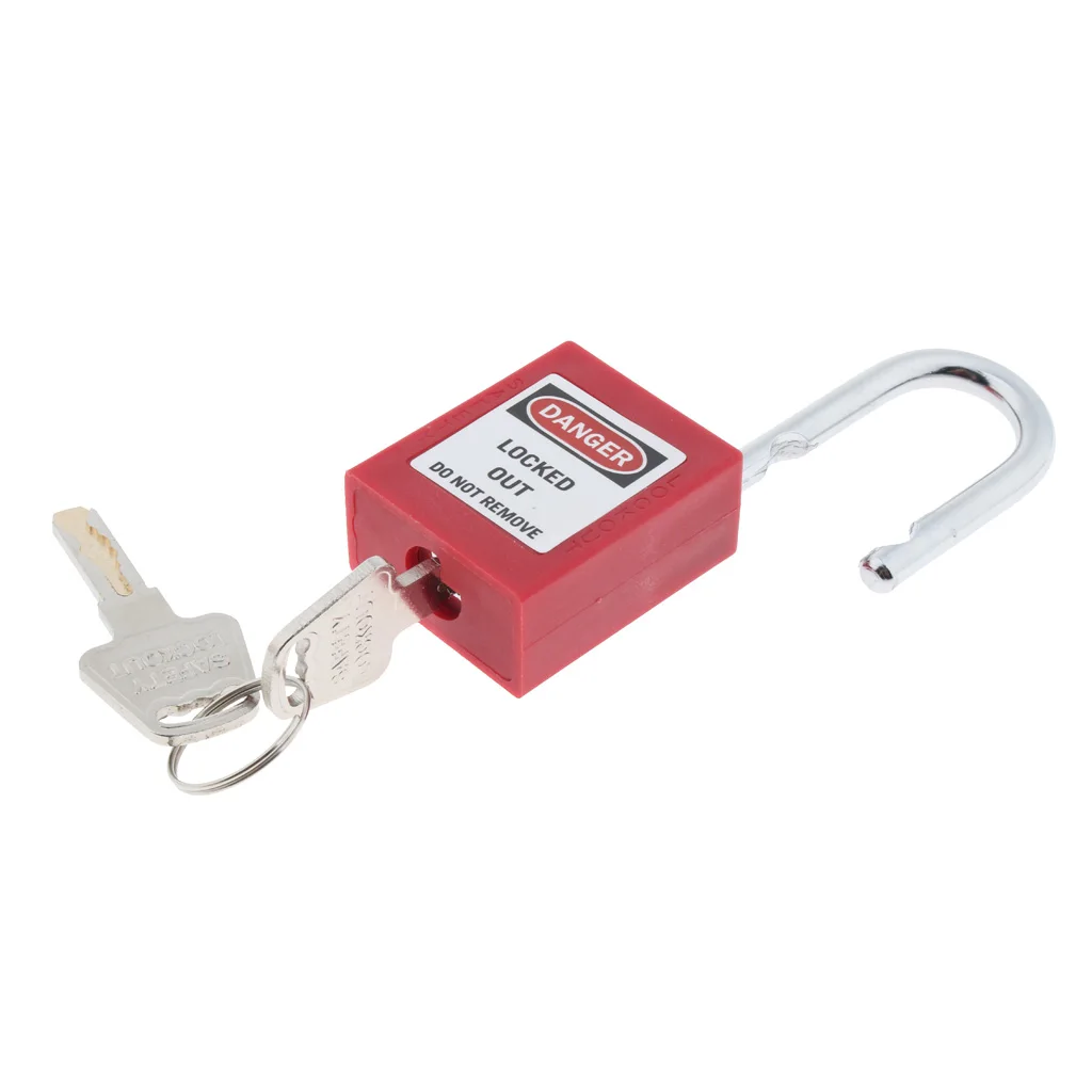 Strong Firm Multifunction Safety Lockout Padlock Lock Keyed Different, Key Retaining, Safe, 3 Colors