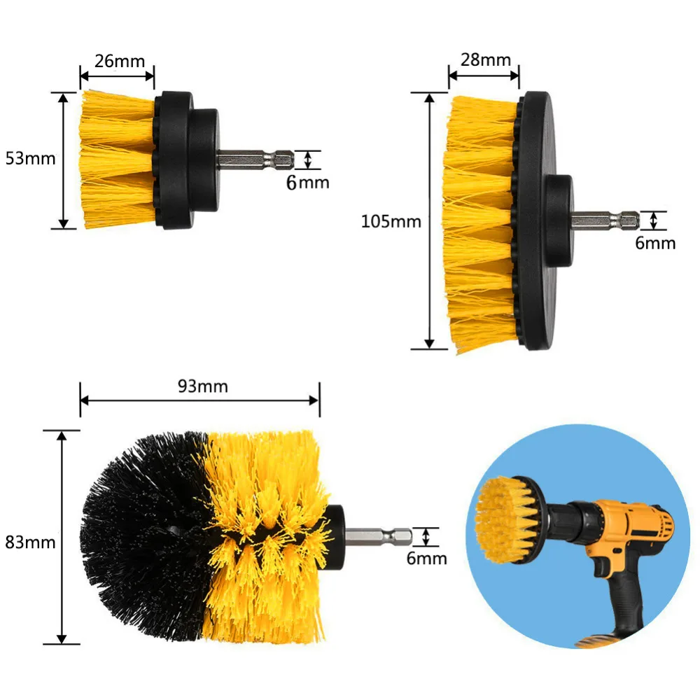 1 шт., мощная щетка для скраба, щетка для чистки дрели, щетка для ванной, душевой плитки, затирка, беспроводная щетка для скраббера, Набор щеток для крепления