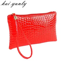 kai yunly 1PC Hot Fashion Women Crocodile Leather Clutch Handbag Bag Coin Purse Oct 27