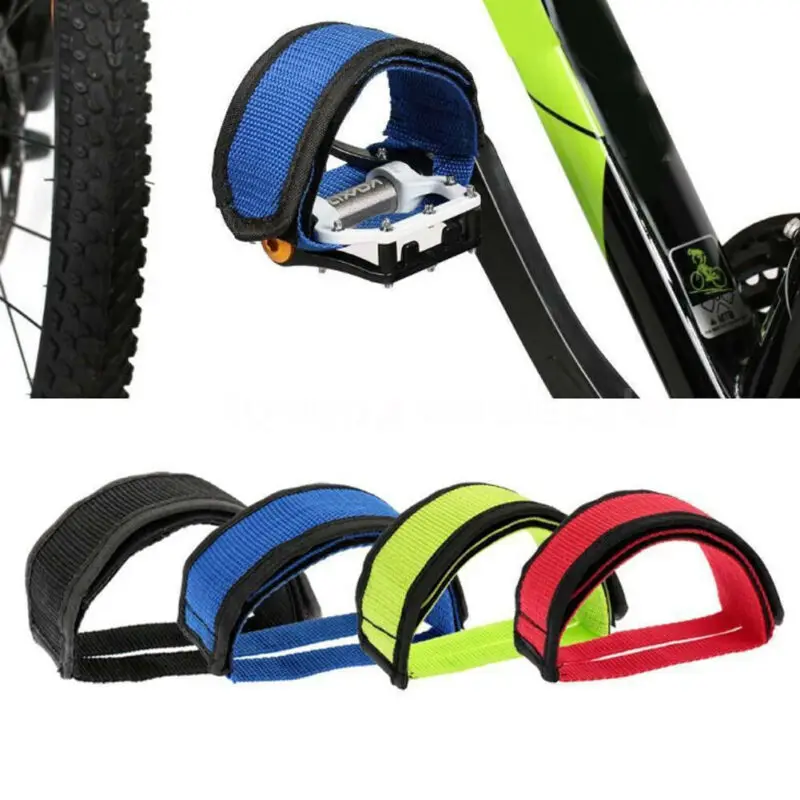 

Cycling Bicycle Fixed Gear Pedals Band Feet Set With Strap Beam Foot Bike Belt