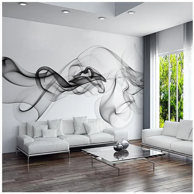 Custom Foto Behang Rook Wolken Abstract Artistieke Muur Papier Custom Foto Behang Rook Wolken Abstract Artistieke Muur Papier Moderne Minimalistische Slaapkamer Sofa Tv Muurschildering