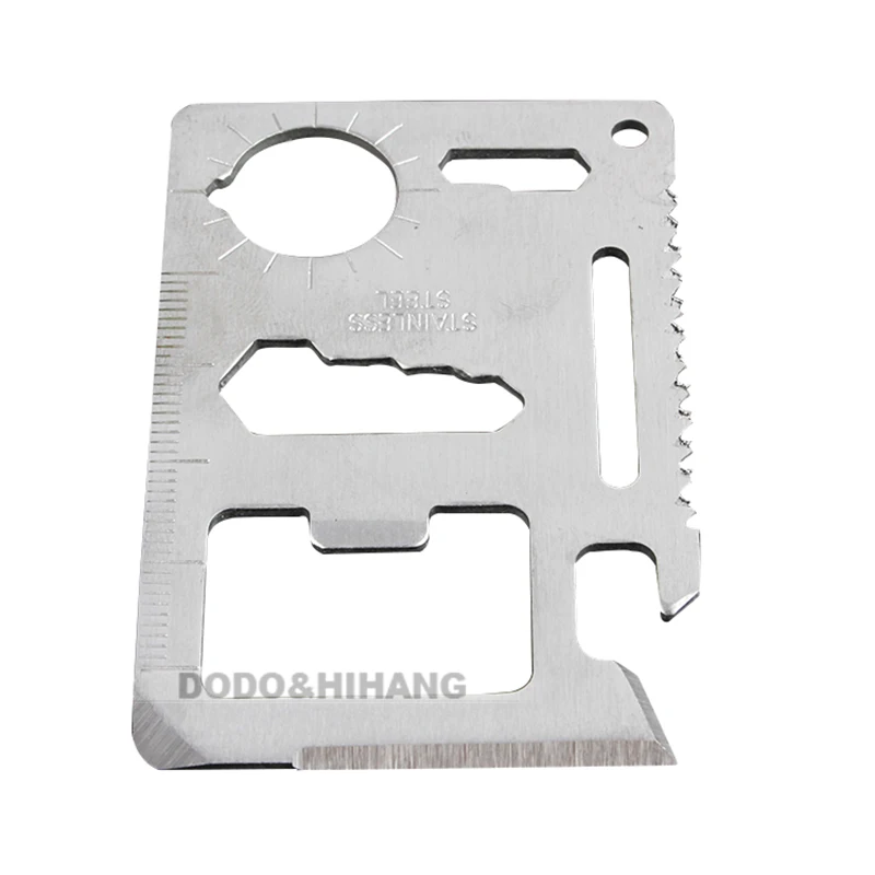 11 in 1 Swiss Card Multi Pocket Card Knife Tool Multi-purpose Universal Life Saving Card Outdoor Camping Survival Knife (1)