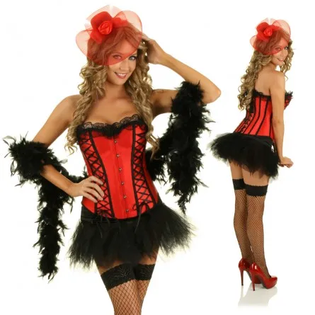 free pp sexy burlesque corset skirt fancy dress outfit halloween costume boa without hat - Bustier Halloween Costumes free pp sexy burlesque corset skirt fancy dress outfit halloween costume boa without hat - Bustier Halloween Costumes