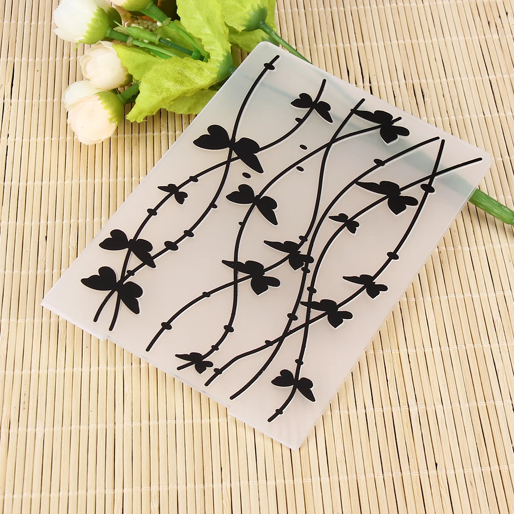 

Flower Vine Pattern Plastic Embossing Folder For Scrapbooking Stencil Template DIY Craft Album Paper Card Decorative Tool