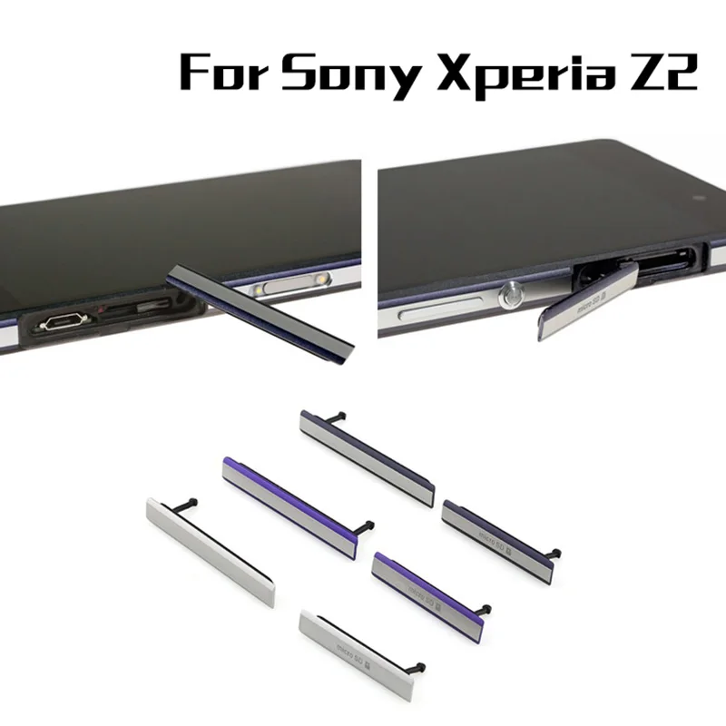 

For Sony Xperia Z2 Dust Earphone Jack Plug Micro SD Card Slot Port Dust Plug Charging Jack Repair Part