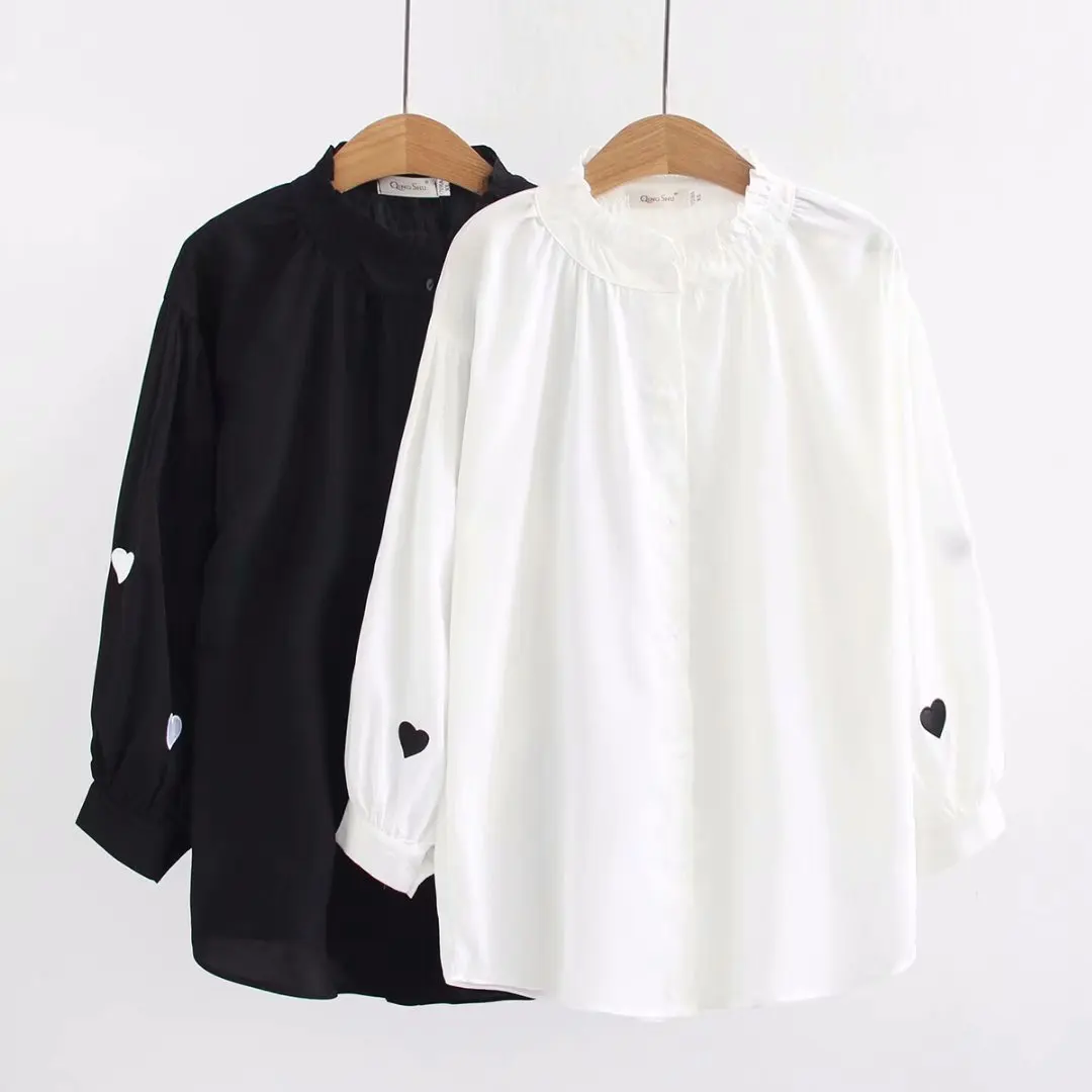 

2019 New Spring Summer Women Long Cotton Solid White Shirt Oversize Big Plus Size Long Sleeve Fation High Quality Ladies Shirts