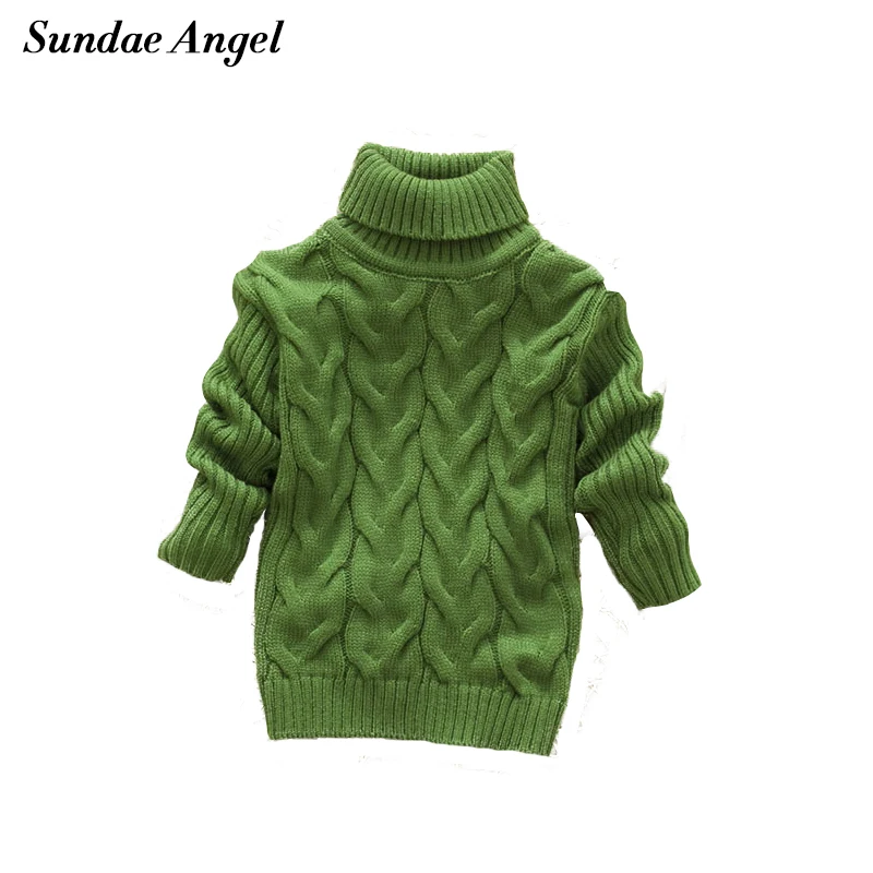 Sundae Angel Baby Girl Sweater Kids Boy Turtleneck Sweaters Solid Winter Autumn Pullover Long sleeve baby girl sweater Clothes