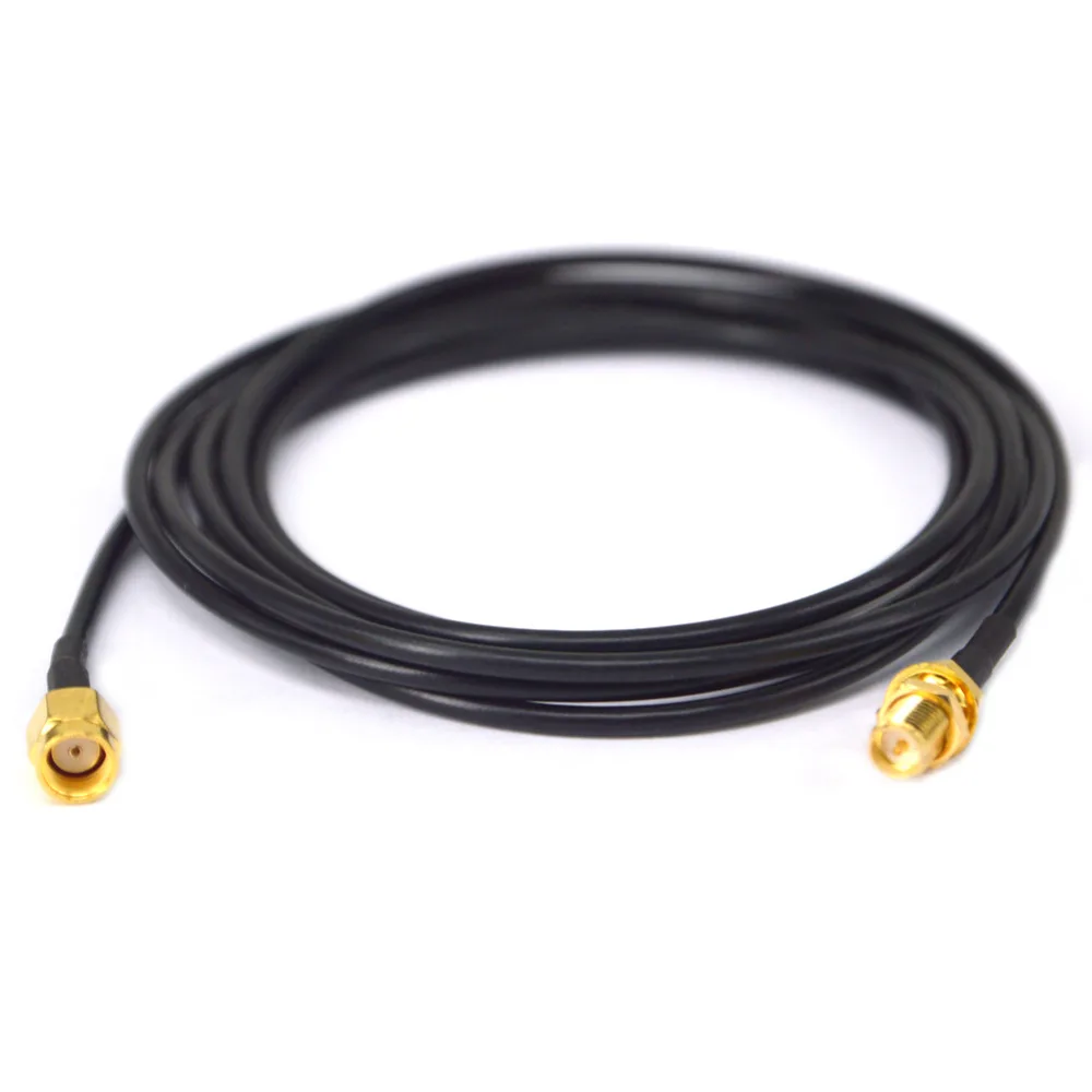 

WIFI Antenna Extension Cable RP SMA Male to RP SMA Female RF Connector Adapter RG174 2M
