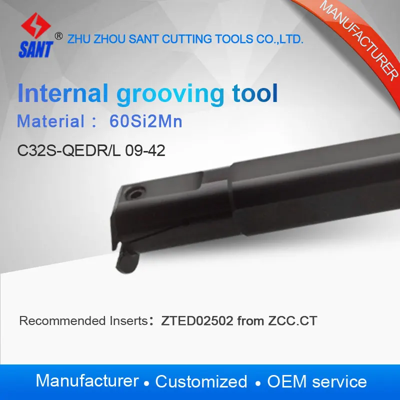 

C32S-QEDR09-42 Internal Grooving tool,Grooving Holder,CNC Cutting tools,Indexable Lathe Turning Tool holder