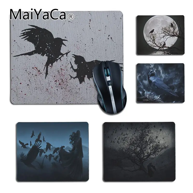 

MaiYaCa Skull and raven on a moonlight Comfort small Mouse Mat Gaming Mouse pad Size for 180x220x2mm and 250x290x2mm Mousepad