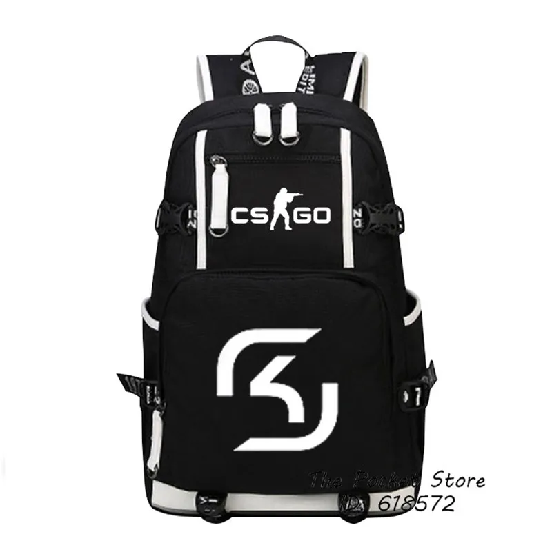  High Quality Virtus.pro Team Fnatic DOTA 2 CS CSGO Printing Backpack Men Travel Bags Canvas Oxford 