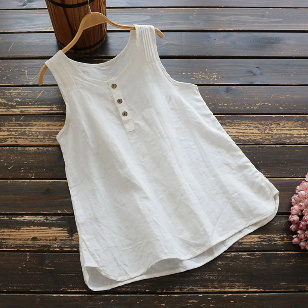 

SAGACE Maternity Plus Size Linen Casual Sleeveless Blouse Pregnant Women Casual For Summer Vintage Women Maternity Clothing