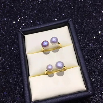 

YIKALAISI 925 sterling silver jewelry Pearl ring jewelry for women Fashion 100% natural 5-6/7-8 mm Freshwater pearl wholesale