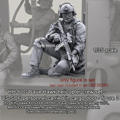 Tripulação e Arma Conjunto sem Pintura e sem Montagem Resina Modelo Kit Soldados Helicóptero um Frete Grátis 1 - 35 35 1 35 resina modelo kit soldados helicóptero