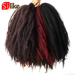 Африканские в мелкий завиток волосы крючком косами 10 Цвета марли косу волосы 18 дюймов Сенегальский вьющиеся нота синтетических плетение
