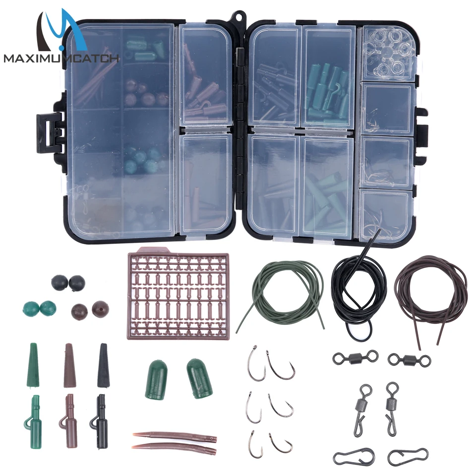 Maximumcatch Carp Fishing Tackle Pocket Flip Box with Rigs Lead Clips