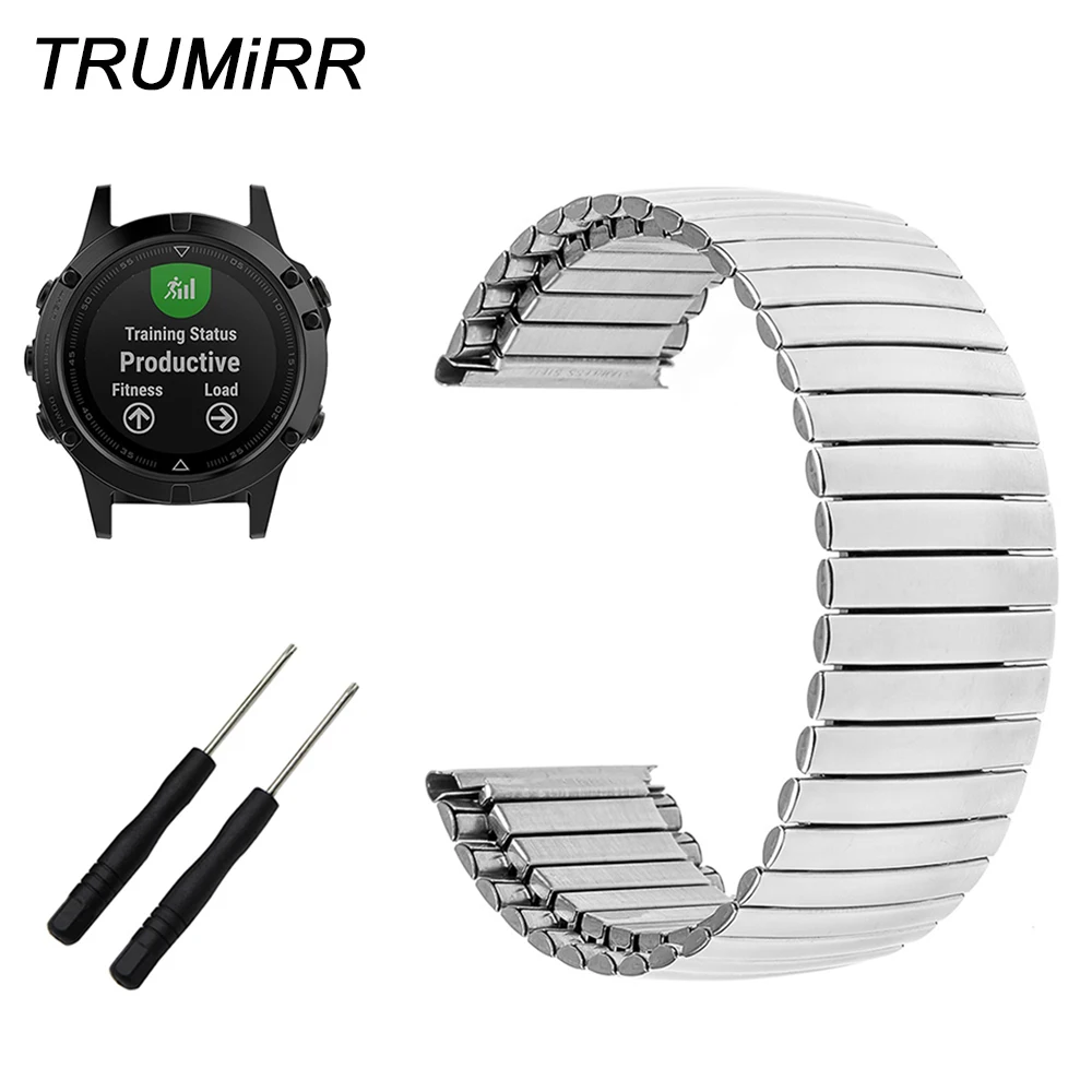 

Stainless Steel Watchband for Garmin Fenix 5 5S Epix Forerunner 935 FR935 Vivoactive HR Elastic Watch Band Link Strap 20 22 24mm