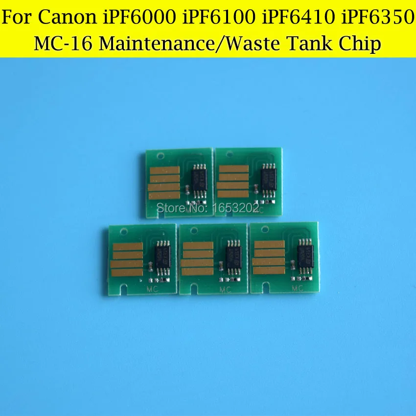 

5 PCS/Lot MC-16 Maintenance Tank Chips For Canon IPF6410s IPF6350s IPF6410se IPF6410 IPF6350 IPF6300 iPF6300s Waste Ink Tank