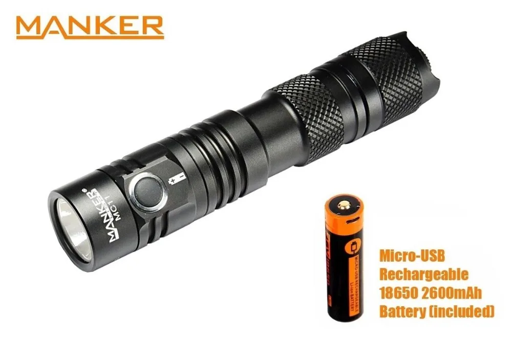 Manker MC11 1300 люмен CREE XP-L светодиодный 18650 фонарик карманный EDC фонарь с USB 18650 перезаряжаемая батарея светодиодный мини-фонарик